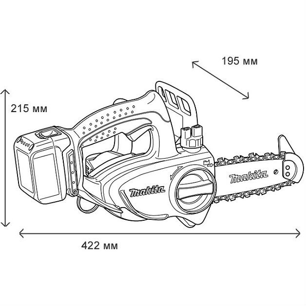 Ланцюгова пила MAKITA DUC122RFE LXT (DUC122RFE) Довжина шини 12