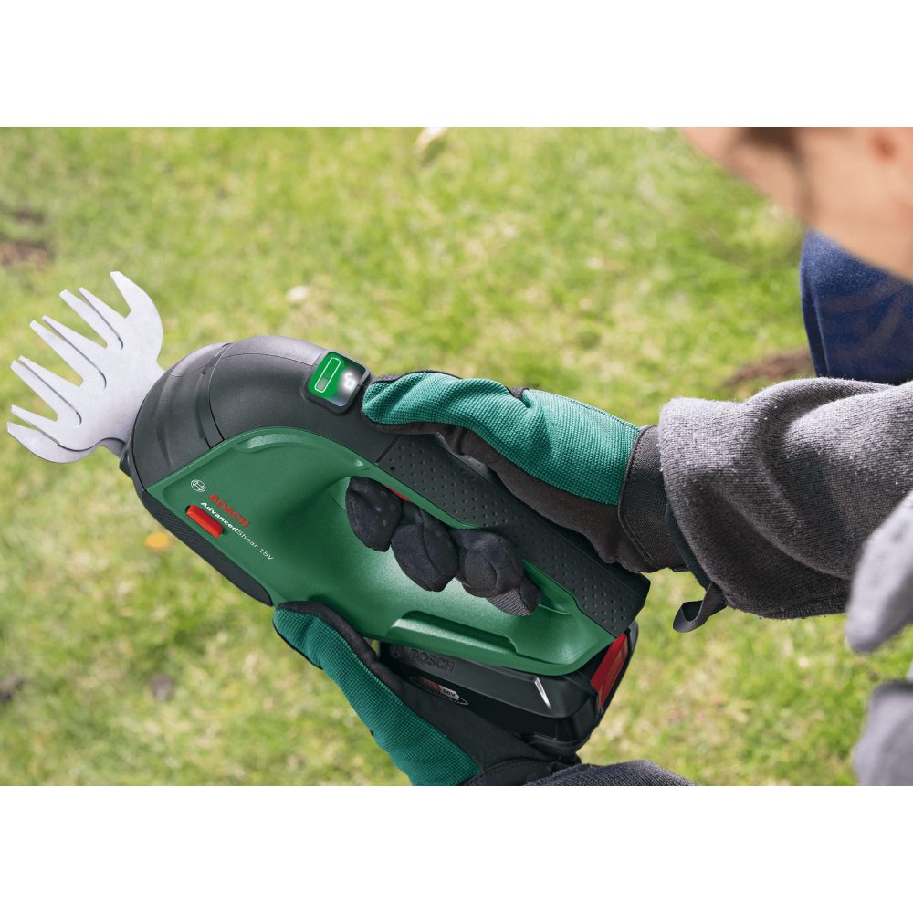 Обзор Ножницы BOSCH AdvancedShear 18V-10 + насадка кусторез 10/20 см (0.600.857.000)
