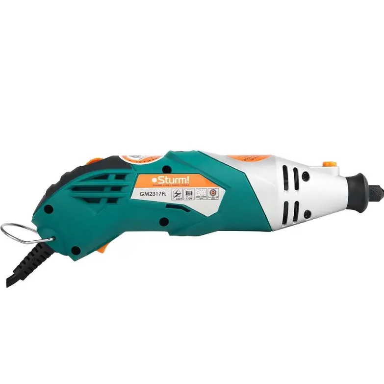 Гравер STURMAX GMM2317FL 170 Вт Додатково Довжина кабелю: 2 м; Підсвічування робочої зони; Швидкий доступ до щіток; Блокування шпинделя