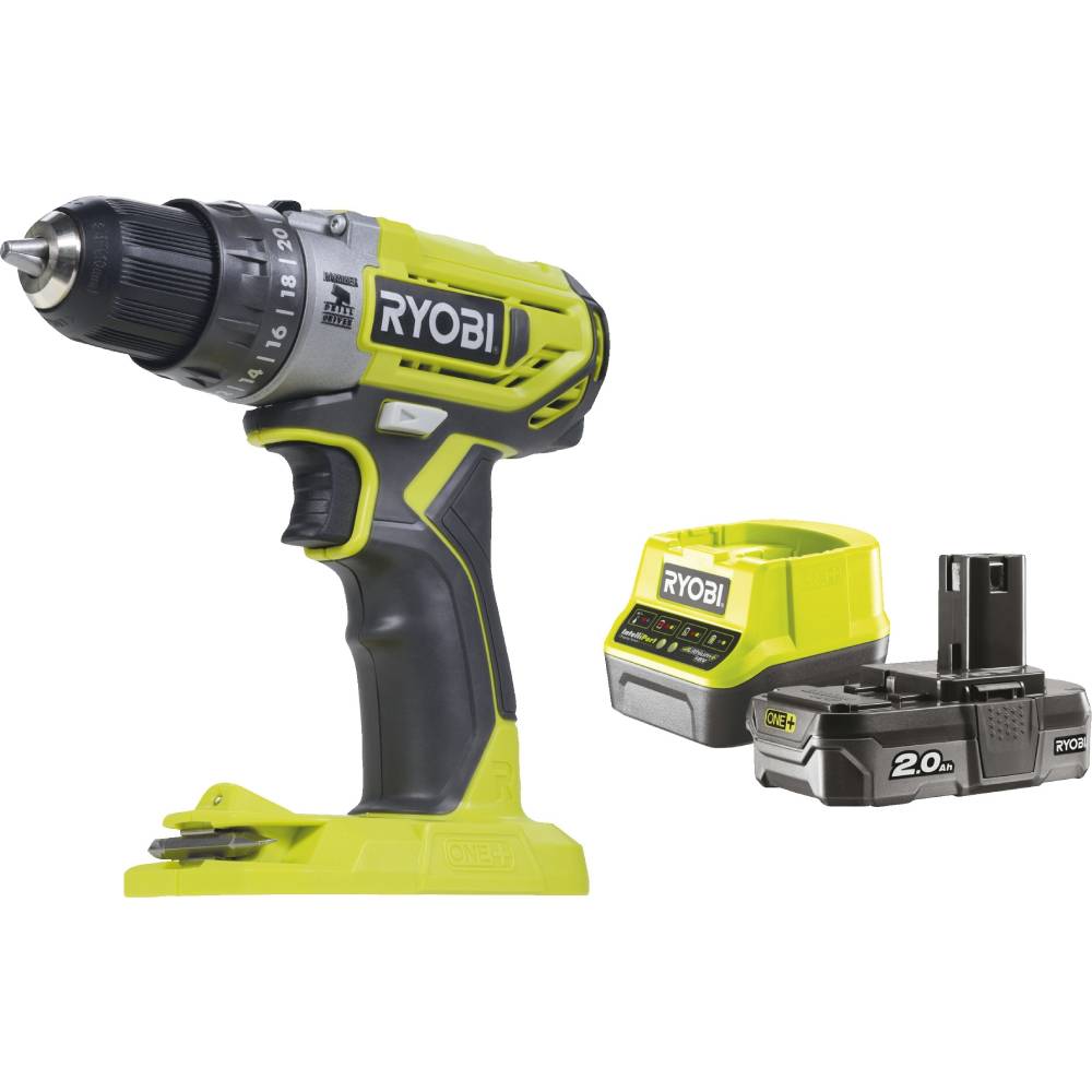 Дриль-шуруповерт RYOBI ударний ONE+ R18PD2-120B (5133006321) Патрон швидкозатискний