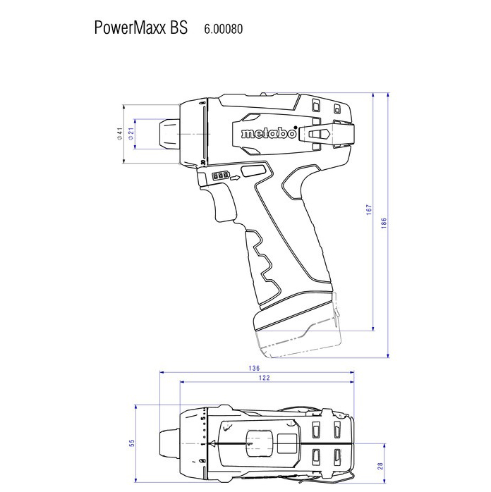 Дрель-шуруповерт METABO PowerMaxx BS BASIC (600984500) Тип аккумулятора Li-Ion