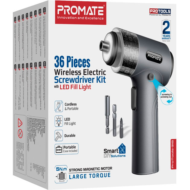 Заказать Электроотвертка аккумуляторная PROMATE ProTools-31G Gray