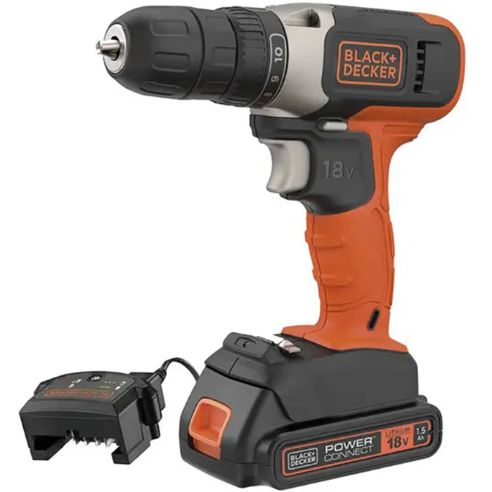 Дриль-шуруповерт BLACK&DECKER BCD001C1 Тип живлення акумулятор