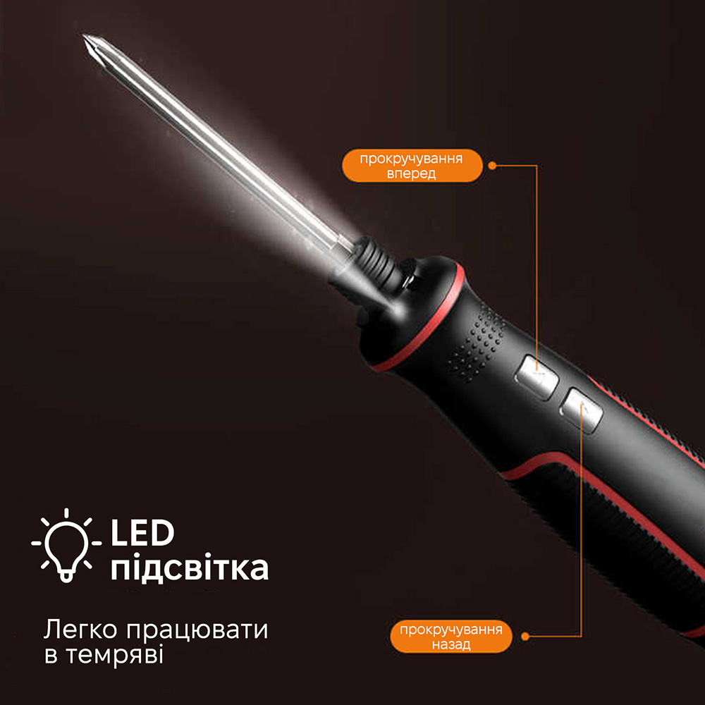 Отвертка аккумуляторная ACTION QZ-3 с насадками 41в1 (QZ-9907) Тип аккумулятора Li-Ion