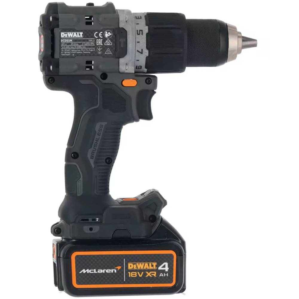 Дрель-шуруповерт DeWALT McLaren F1 TEAM LIMITED EDITION (DCD85MM2T) Тип аккумулятора Li-Ion