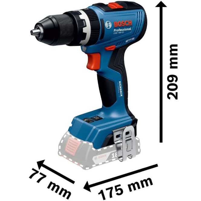 Дриль-шуруповерт BOSCH Professional GSB 18V-65 18В (0.601.9N3.303) Тип живлення акумулятор