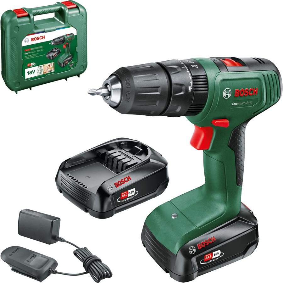 Дриль-шуруповерт BOSCH EasyImpact 18V-40 (0.603.9D8.108) Патрон швидкозатискний