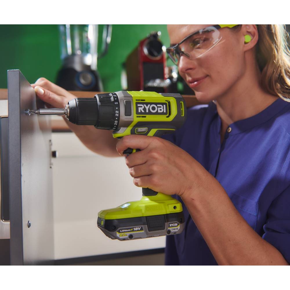 Внешний вид Дрель-шуруповерт RYOBI ONE+ RDD18-1C20S 18В 1х2Ач (5133005519)