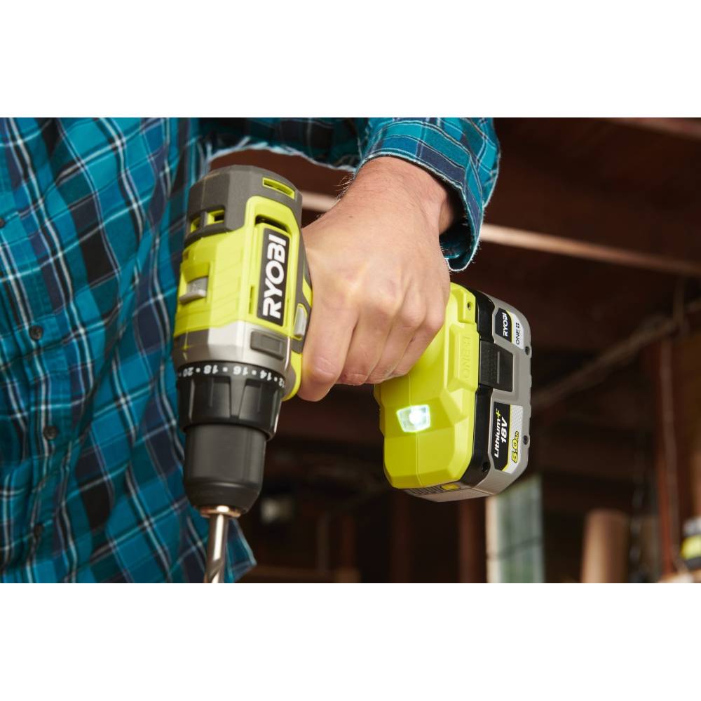 Дрель-шуруповерт RYOBI ONE+ RDD18-1C20S 18В 1х2Ач (5133005519) Патрон быстрозажимной