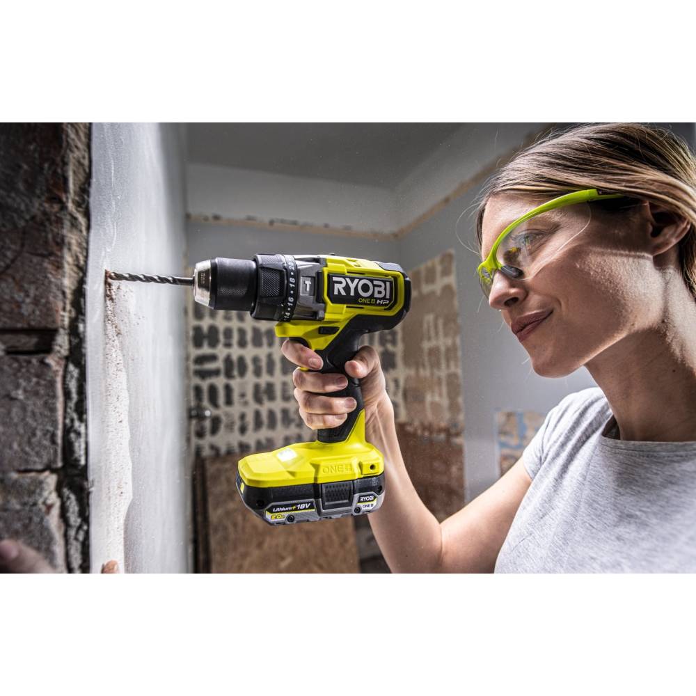 Дрель-шуруповерт RYOBI ONE+ HP RPD18X-242S 18В 2Ач, 4Ач (5133005283) Тип питания аккумулятор