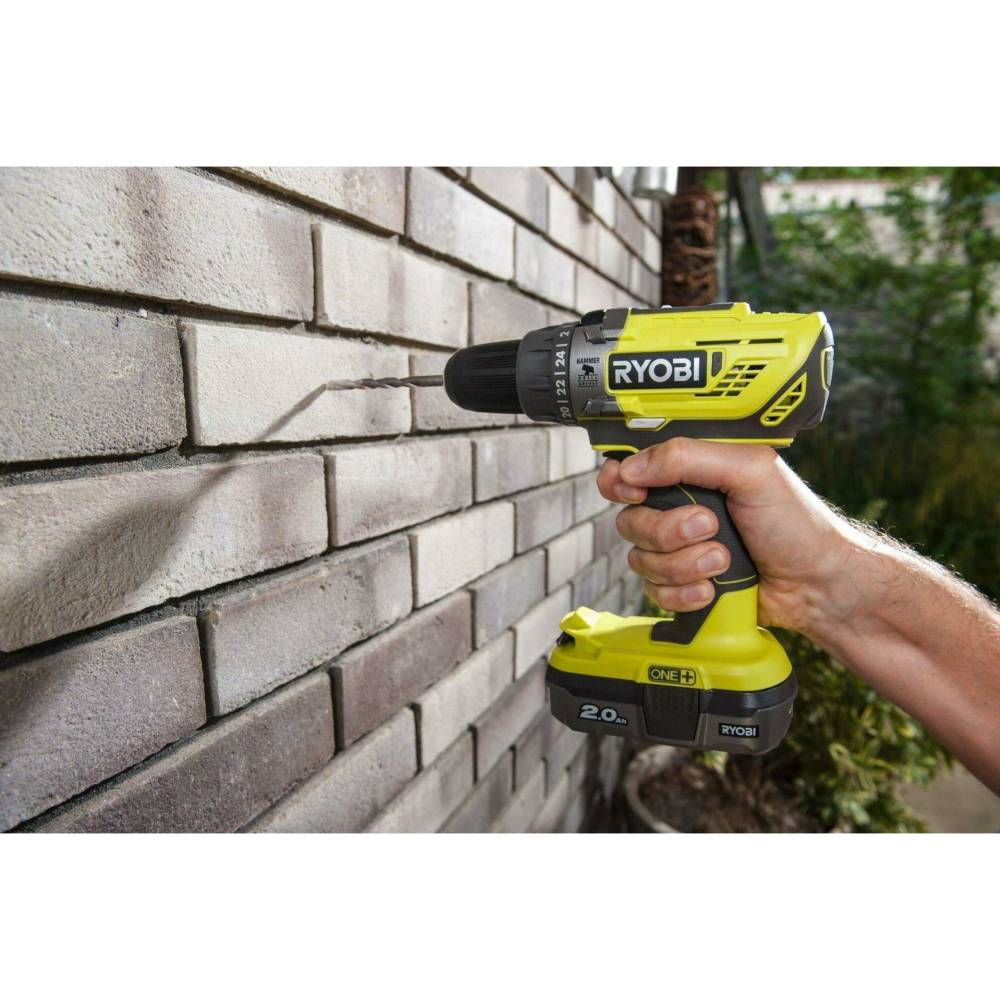 Дрель-шуруповерт RYOBI ONE+ R18PD3-242S 18В 1х2Ач 1х4Ач (5133003820) Патрон быстрозажимной