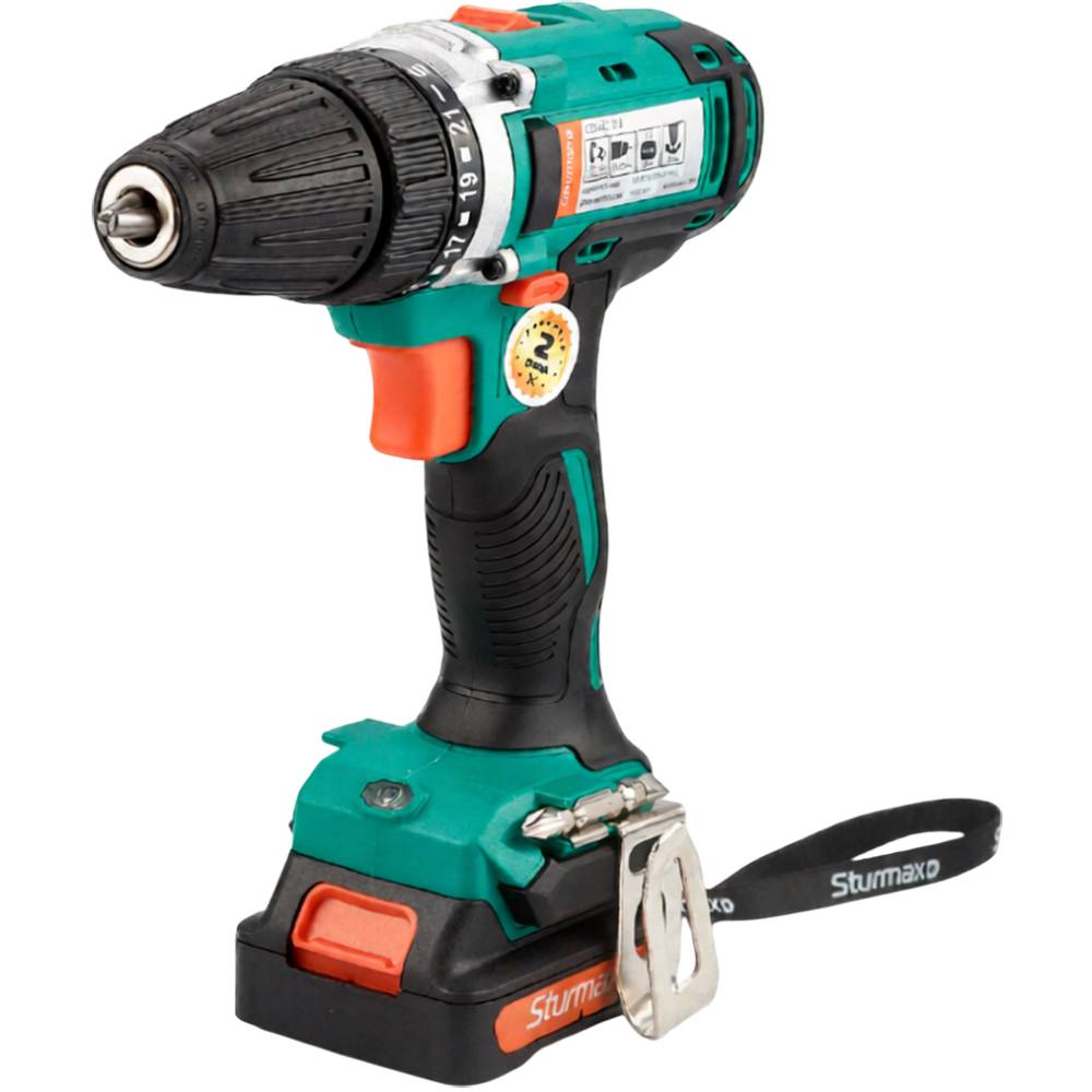 Дриль-шуруповерт STURMAX Li-Ion 12B 2,0Aч 2 акумулятори (CDM3212LB)