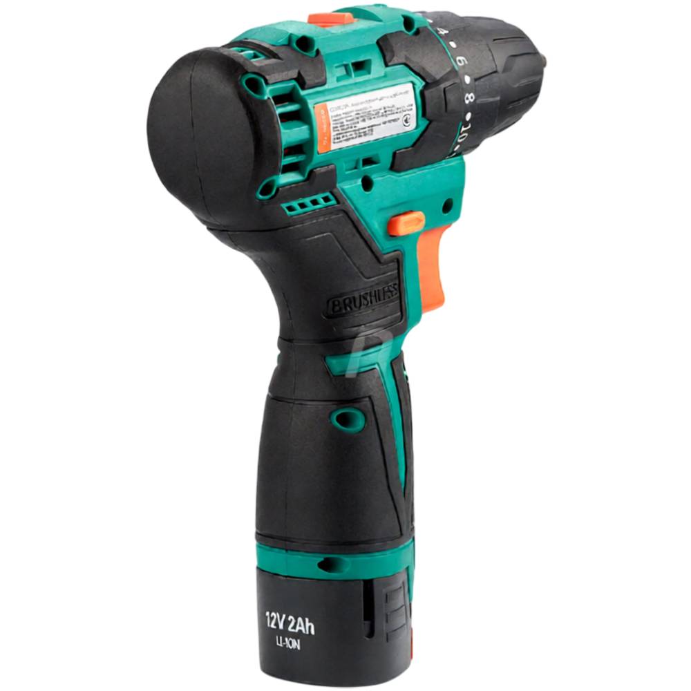 Дриль-шуруповерт STURMAX Li-Ion 12В 2,0 Аг 2 акумулятори (CDM3212BL) Тип живлення акумулятор