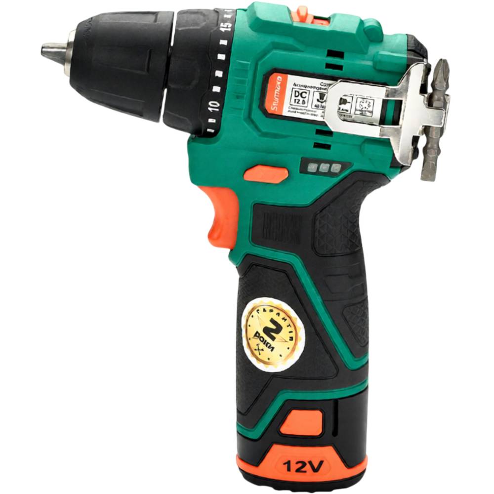 Дрель-шуруповерт STURMAX 12В 40Нм без АКБ и ЗУ (CDM3212CLB )