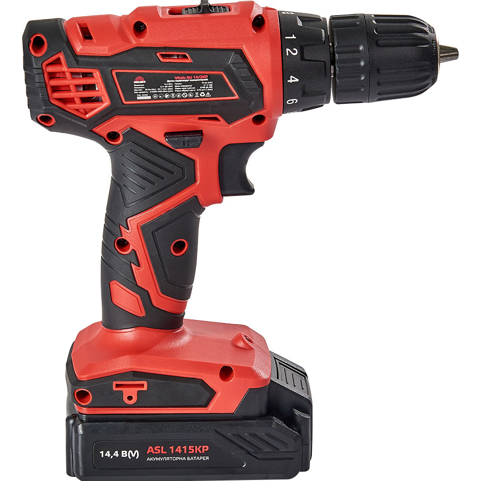 Дриль-шуруповерт VITALS AU 14/2KP Аксесуари в комплекті зарядний пристрій