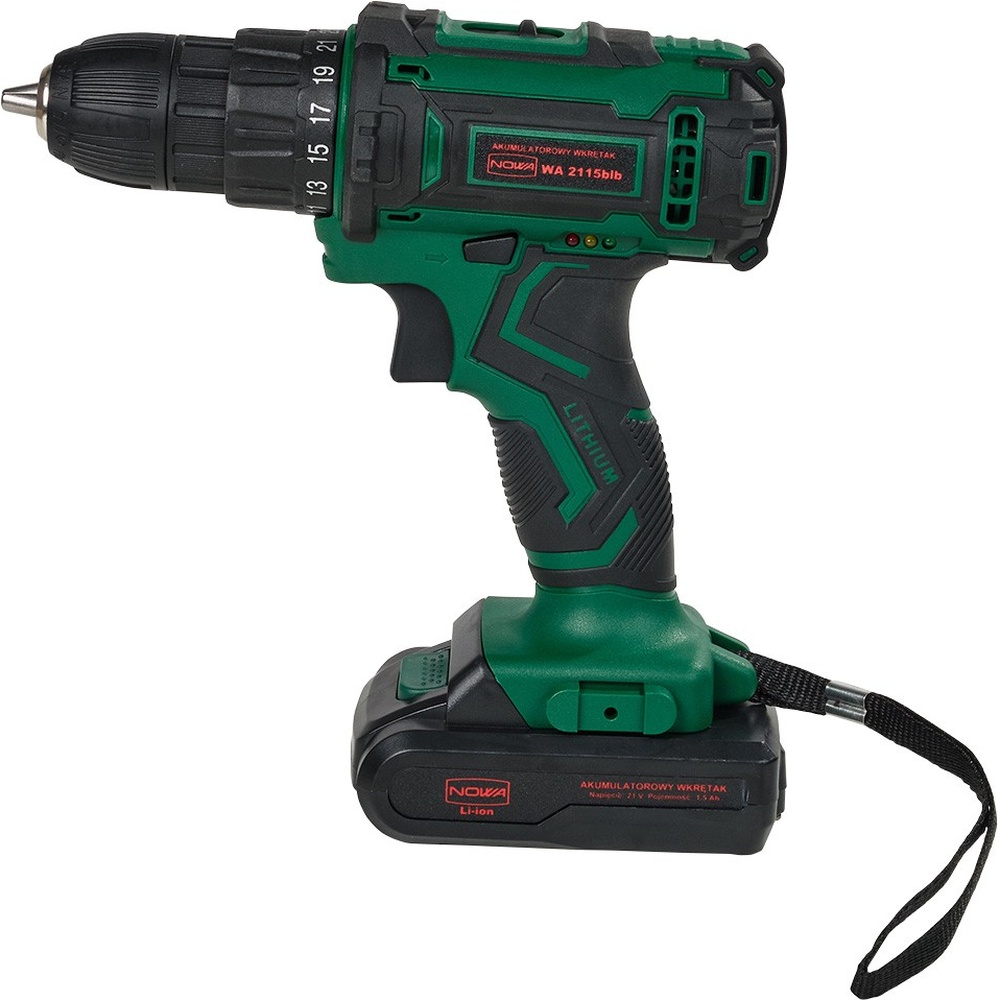Дрель-шуруповерт NOWA WA2115blb (145710) Дополнительно LED подсветка рабочей зоны