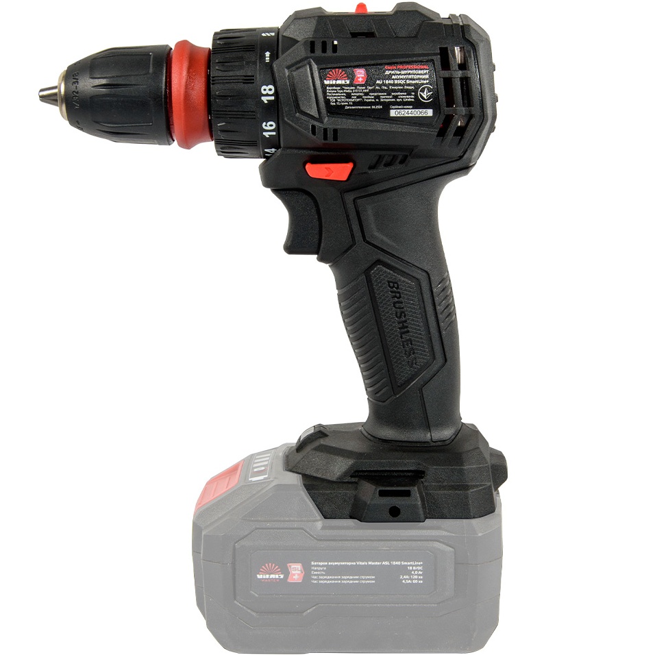 Фото Дриль-шуруповерт VITALS Professional AU 1840 BSQC SmartLine+ (212052) без АКБ та ЗУ