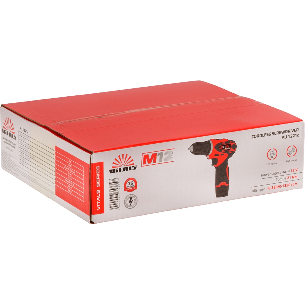 У Фокстрот Дриль-шуруповерт VITALS AU 1221c без АКБ та ЗУ (235335)