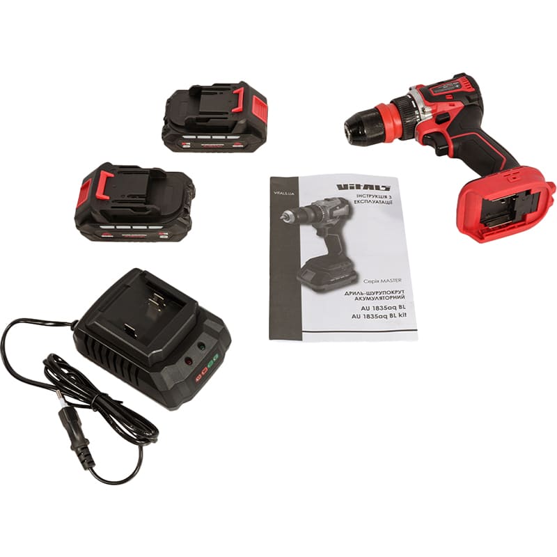 Огляд Дриль-шуруповерт VITALS Master AU 1835aq BL Kit (235977)