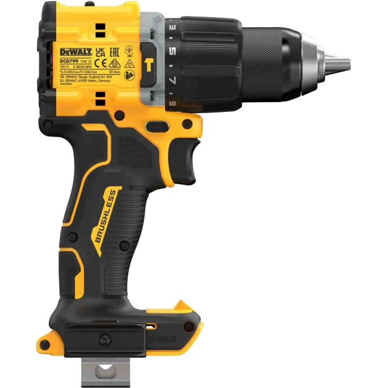 Дрель-шуруповерт DEWALT DCD799NT без АКБ и ЗУ Аксессуары в комплекте кейс