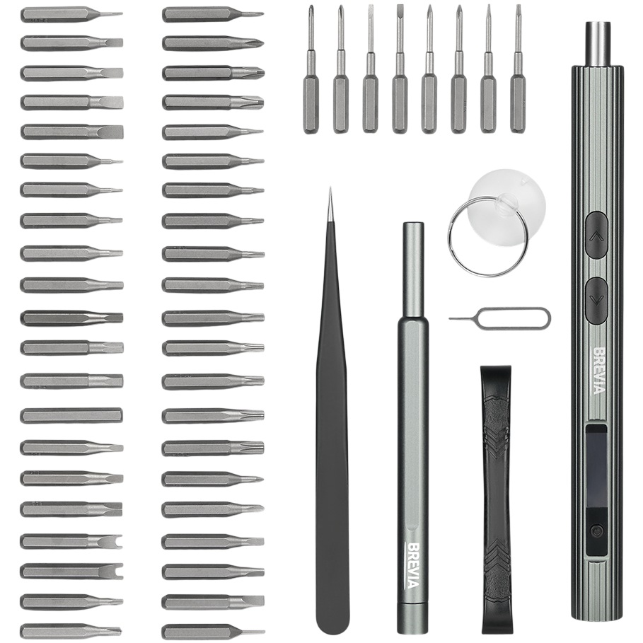 Електровикрутка BREVIA з набором біт 58 в 1 (55058EPC) Тип живлення акумулятор