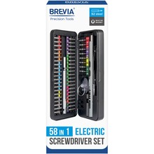 Електровикрутка BREVIA з набором біт 58 в 1 (55058EPC)