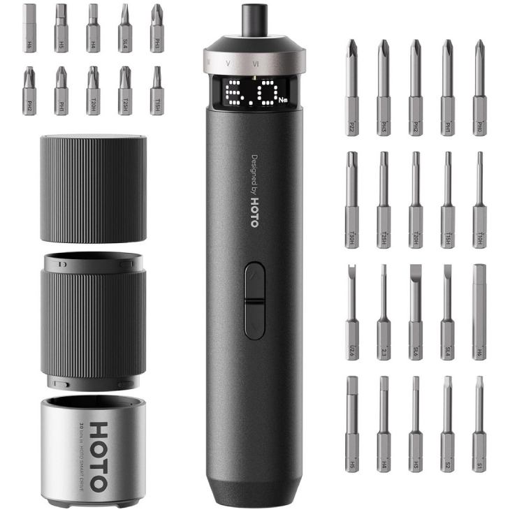 Електровикрутка HOTO Xiaomi PixelDrive Cordless Screwdriver з набором біт 30 шт (QWLSD014)