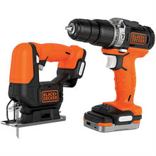 Набор электроинструментов (шуруповерт + лобзик) BLACK&DECKER BDCK122S1S