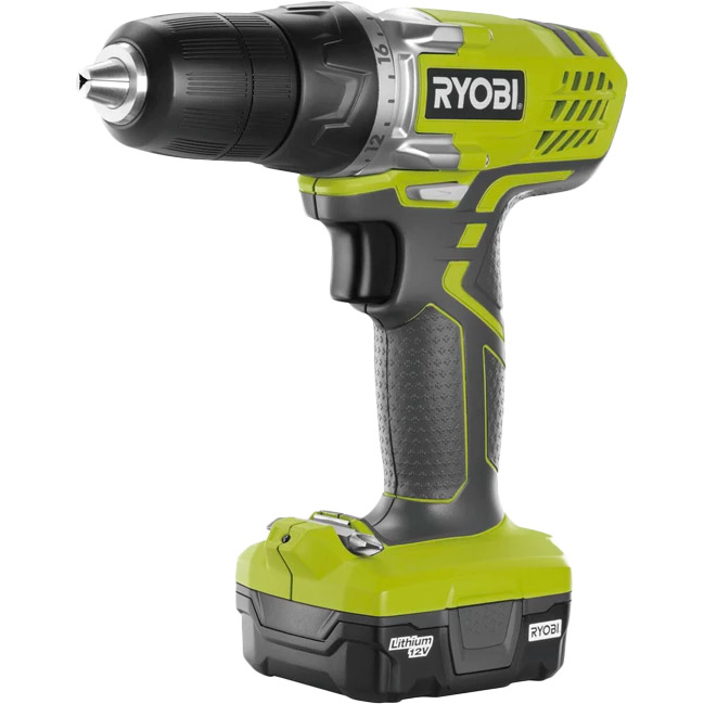 

Дрель-шуруповерт RYOBI R12SD-L13G (5133002322), Шуруповерт-дрель R12SD-L13G 12В Li-Ion, 1.3Aч,ЗУ