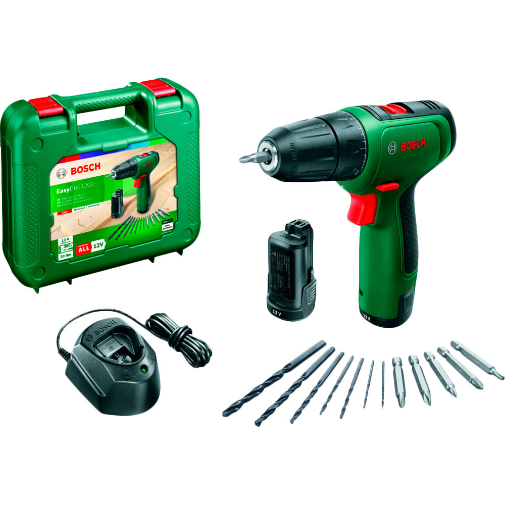 Дрель-шуруповерт BOSCH EasyDrill 1200 (0.603.9D3.007) Тип питания аккумулятор