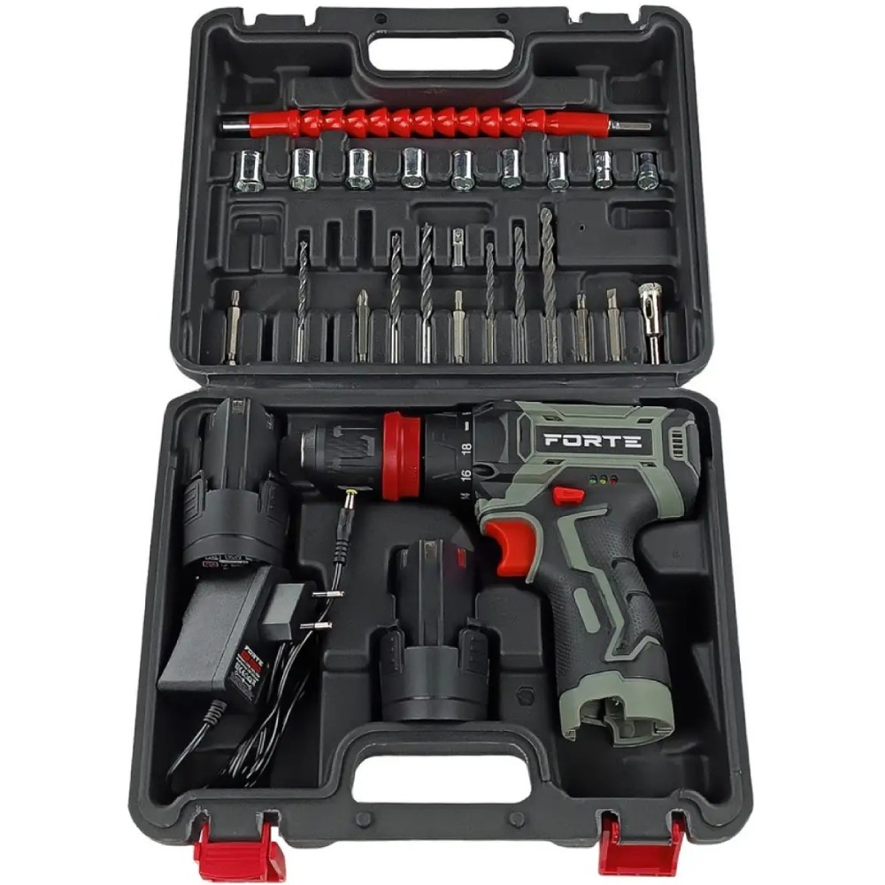 Дриль-шуруповерт FORTE CDR-12ASC Аксесуари в комплекті кейс