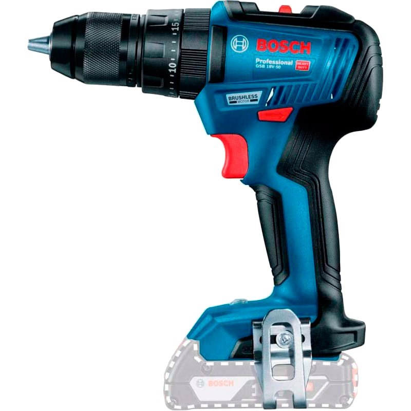 Дрель-шуруповерт BOSCH GSB 18 V-50 Professional (0.601.9H5.106) Тип питания аккумулятор