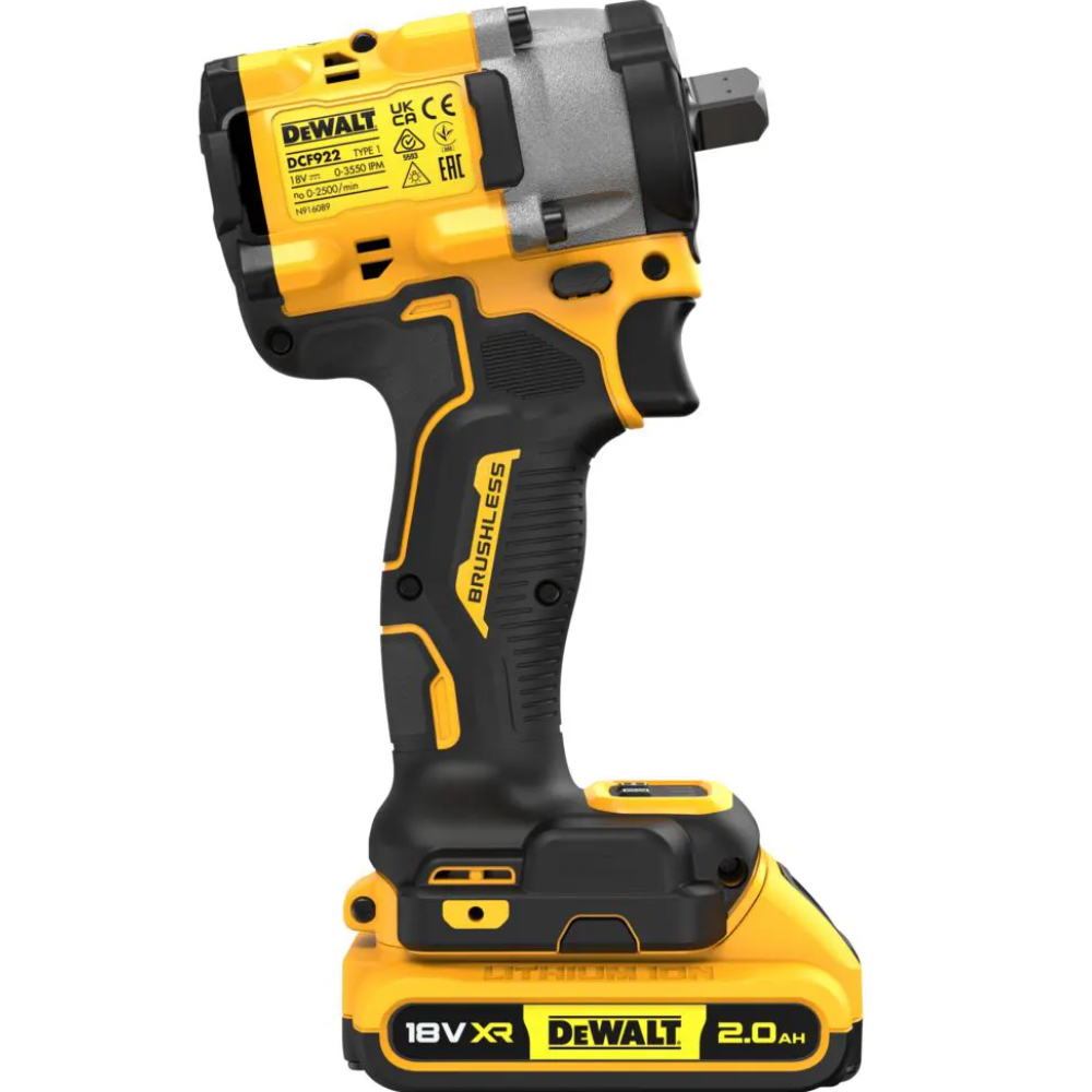 Гайковерт ударний DEWALT DCF922D2T Аксесуари в комплекті кейс