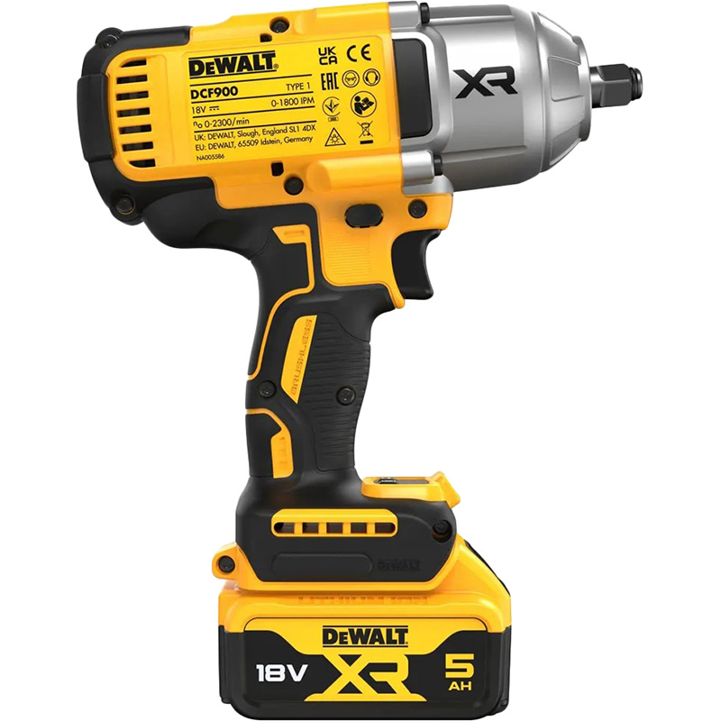 Гайковерт ударный DEWALT DCF900P2T Аксессуары в комплекте кейс