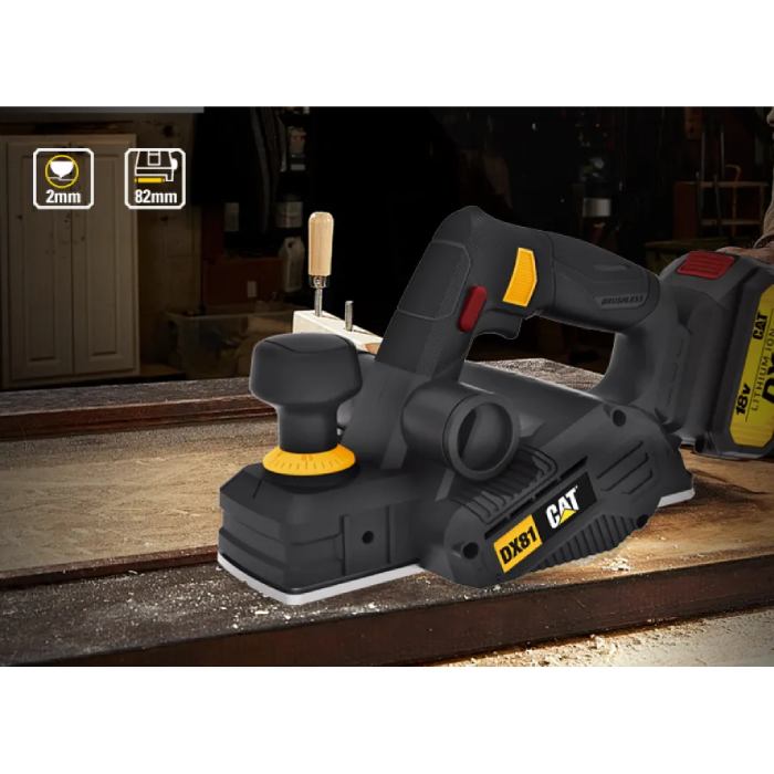 Электрорубанок CAT DX81B без АКБ и ЗУ Глубина выборки паза 8