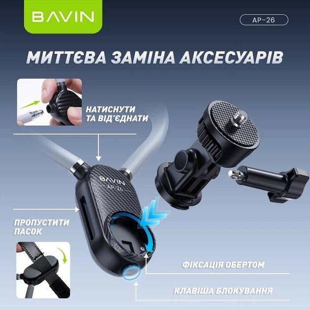 Зовнішній вигляд Кріплення BAVIN AP-26 Black (AP-26 BK)