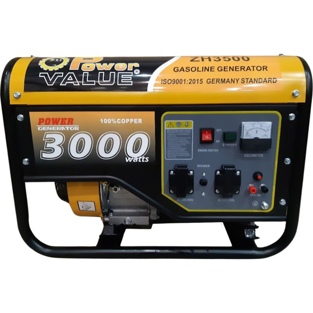 Генератор бензиновый POWER VALUE ZH3500YD 2,8 кВт