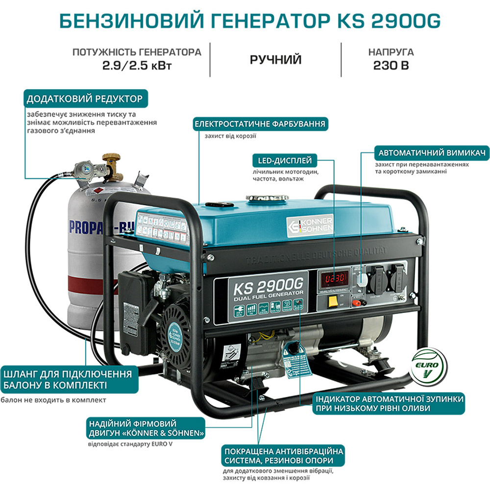 Замовити Генератор KONNER&SOHNEN KS 2900G