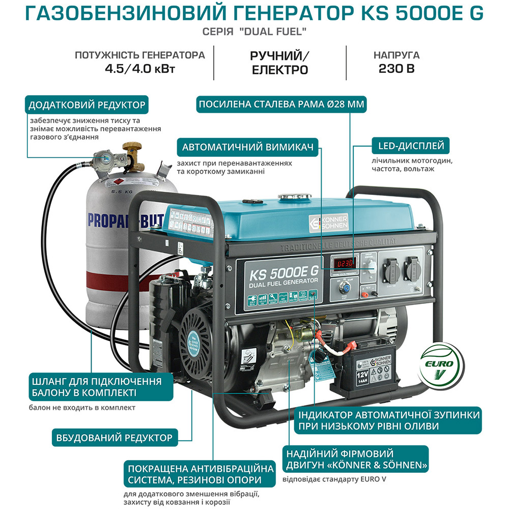 Покупка Генератор KONNER&SOHNEN KS 5000E G