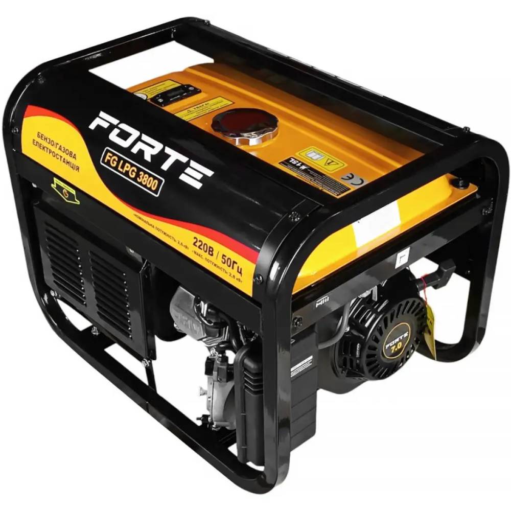 Генератор Forte FG-LPG3800 (58391) Генератор Forte FG-LPG3800 (58391) Двигатель четырехтактный
