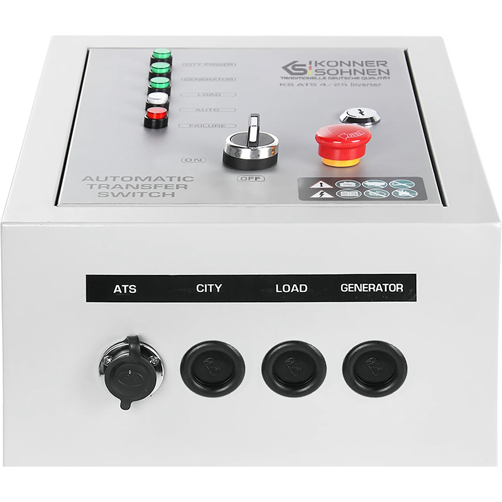 Автоматичне введення резерву KONNER&SOHNEN KS ATS 4/25 Inverter (KSATS4/25INVERTER) Номінальна потужність 5.75