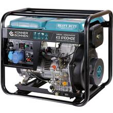 Генератор дизельный KONNER&SOHNEN EURO V 230В 5.5/5.0кВт (KS6100HDE)