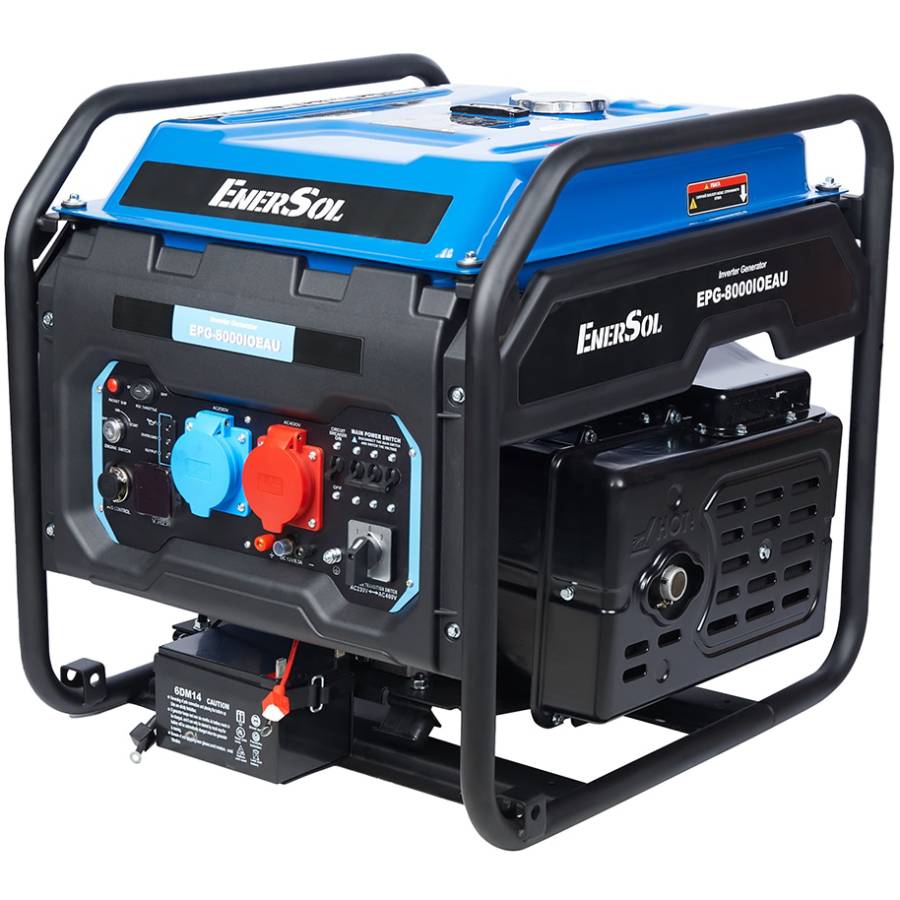 Генератор бензиновый ENERSOL EPG-8000IOEAU Blue Генератор бензиновый ENERSOL EPG-8000IOEAU Blue Тип альтернатора инверторный