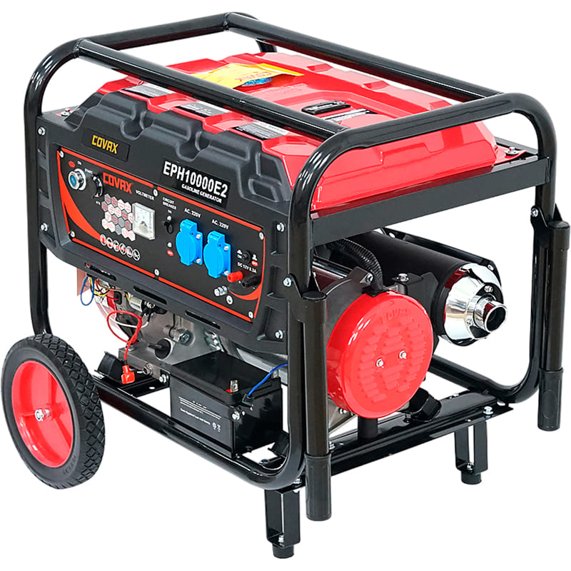 Генератор бензиновый COVAX EPH10000E2 Дополнительно Кнопка аварийного отключения; Защита от перегрузки; Тип топлива: Бензин АИ-92 или АИ-95