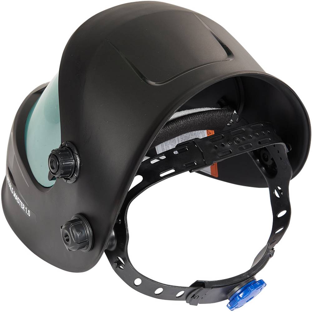 Маска VITALS Master 1.0 Хамелеон (159204) Комплектація Зварювальна маска-хамелеон; наголовник; фронтальна захисна пластина із полікарбонату; тильна захисна пластина із полікарбонату; посібник з експлуатації; Упаковка.