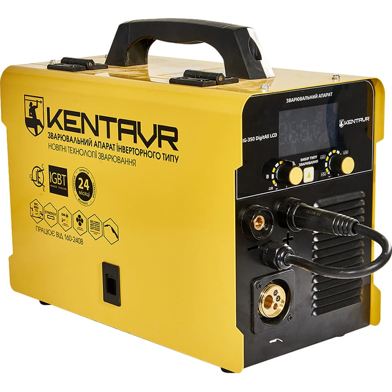 Зварювальний апарат КЕНТАВР MIG-350 DigitAll LCD (196143) Метод зварювання напівавтоматична (MIG/MAG)