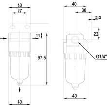 Фильтр-влагоотделитель REFINE 1/4" (7034361)