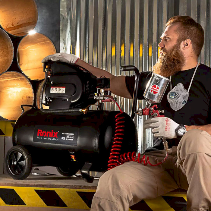Внешний вид Компрессор RONIX RC-8010 80л 1800Вт