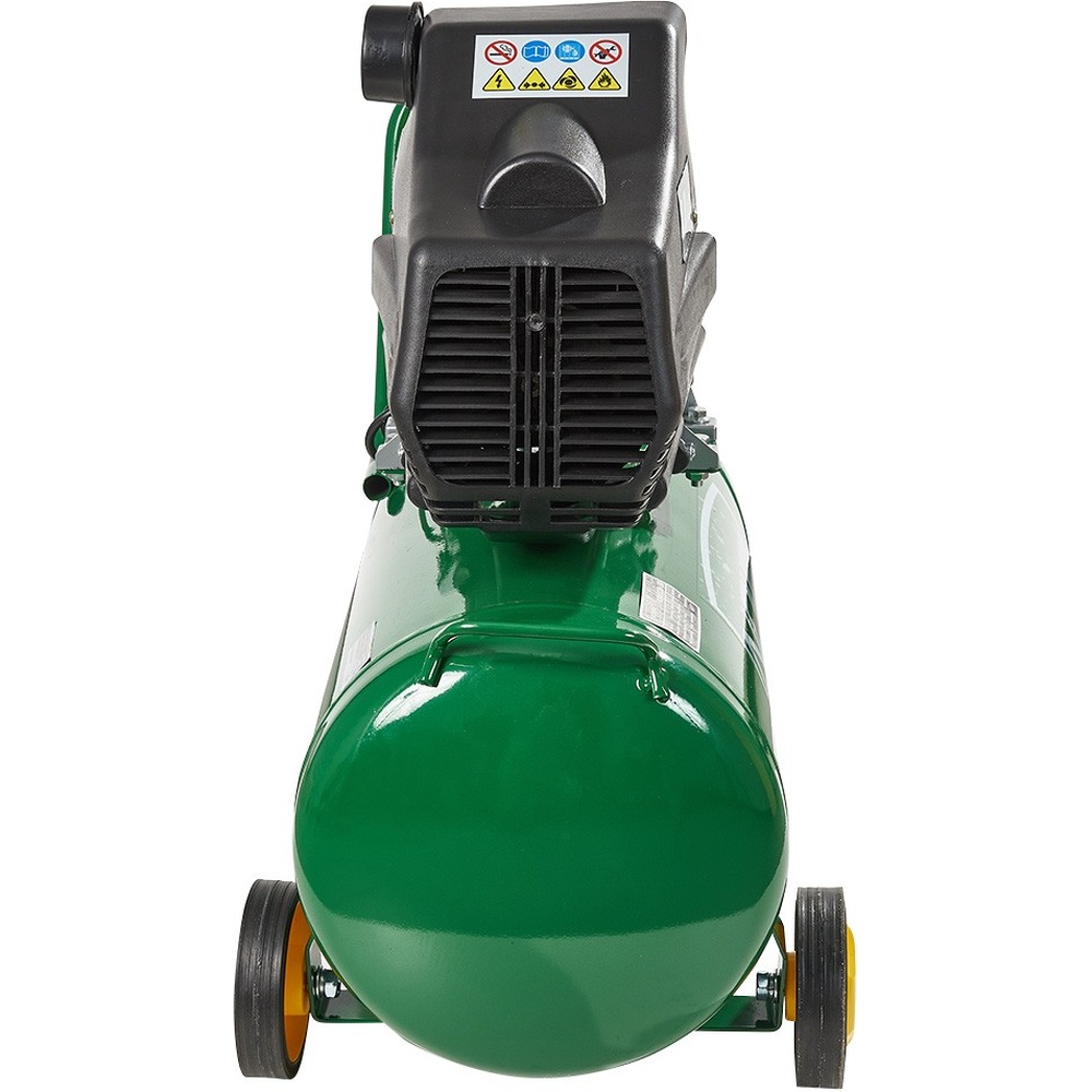 Компрессор NOWA KBN 220-50 (148182) Комплектация компрессор; транспортировочные колеса (2 шт.); демпферная опора; воздушный фильтр; сапун (штуцер отвода воздуха из картера); инструкция