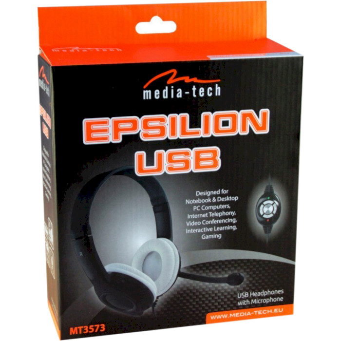 Гарнітура MEDIA-TECH EPSILION USB (MT3573) Особливості регулятор гучності